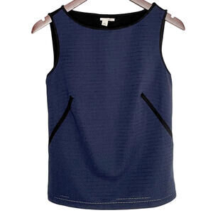 Halogen Nordstrom Navy & Black Tank Top - Size XS Sleeveless Lightweight Stretch